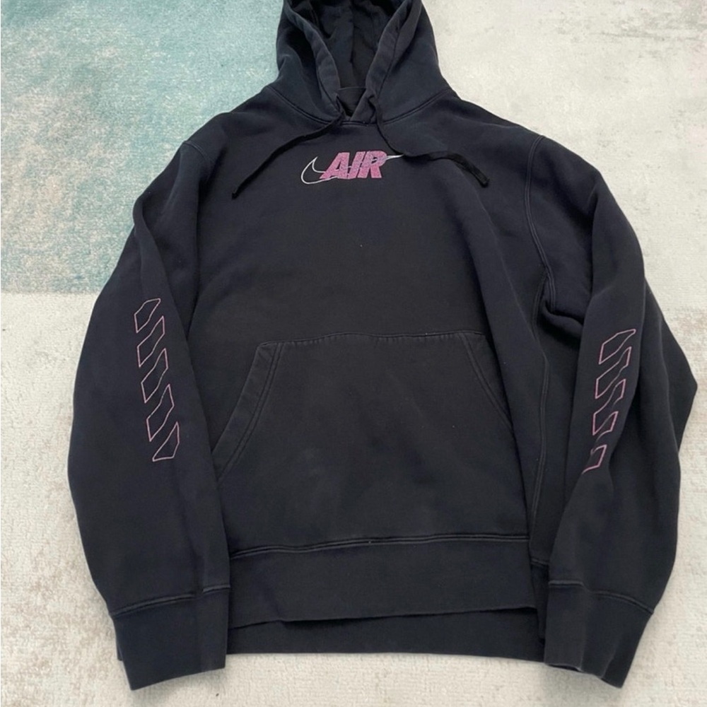 Nike Air Black and Purple Hoodie for Men